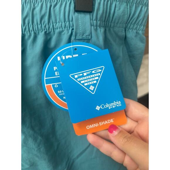 Columbia Women's Blue PFG Backcast Water Shorts Size L - Picture 7 of 8